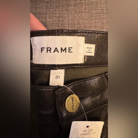 FRAME Leather Pants. NWT. Size 31. Black. - Picture 7 of 12